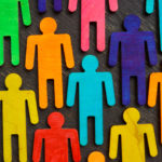 Figures with different colors as symbol of inclusion and diversity.