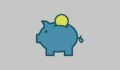 Illustration of a piggy bank with a coin.
