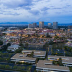 Beautiful Newport Beach in Orange County, Southern California just after sunset.