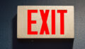 Photo of an exit sign.