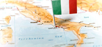 Image of a map of Italy.