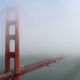 San Francisco Bay bridge in the fog