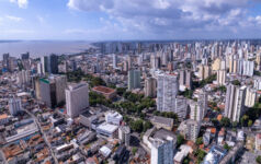 Aerial photo of the city of Belem.