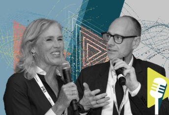 Kat Taylor, TomKat Foundation (left), and Toby Mitchenall, New Private Markets