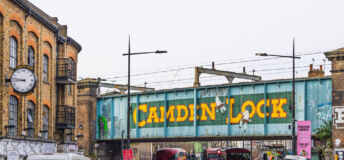 Photo of the Camden lock bridge.
