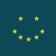Rearranged European Union flag with the stars forming a happy face.