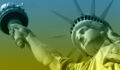 Photo of the Statue of Liberty in NPM colors.