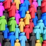 Group of people. Multicolor people's background. Teamwork and unity concept.
