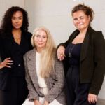 Photo of Unconventional Ventures' general partners (L-R) Nora Bavey, Alexis Horowitz-Burdick and Thea Messel.