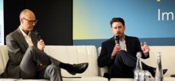 Travis Antoniono, CalPERS (left), with Toby Mitchenall, New Private Markets