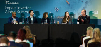 (L-R) Binyamin Ali, Agri Investor; Paul Hewat, Collective Action; Amy Novogratz, Aqua-Spark; Rosie Wardle, Synthesis Capital; Chris Gorell Barnes, Ocean14 Capital