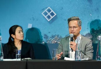 Yi Jean Chow, Clean Energy Ventures (left); Ratana Tra, Cambridge Associates