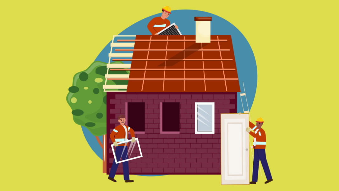 Image of a house under construction